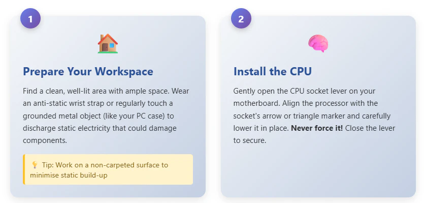 steps to building a pc